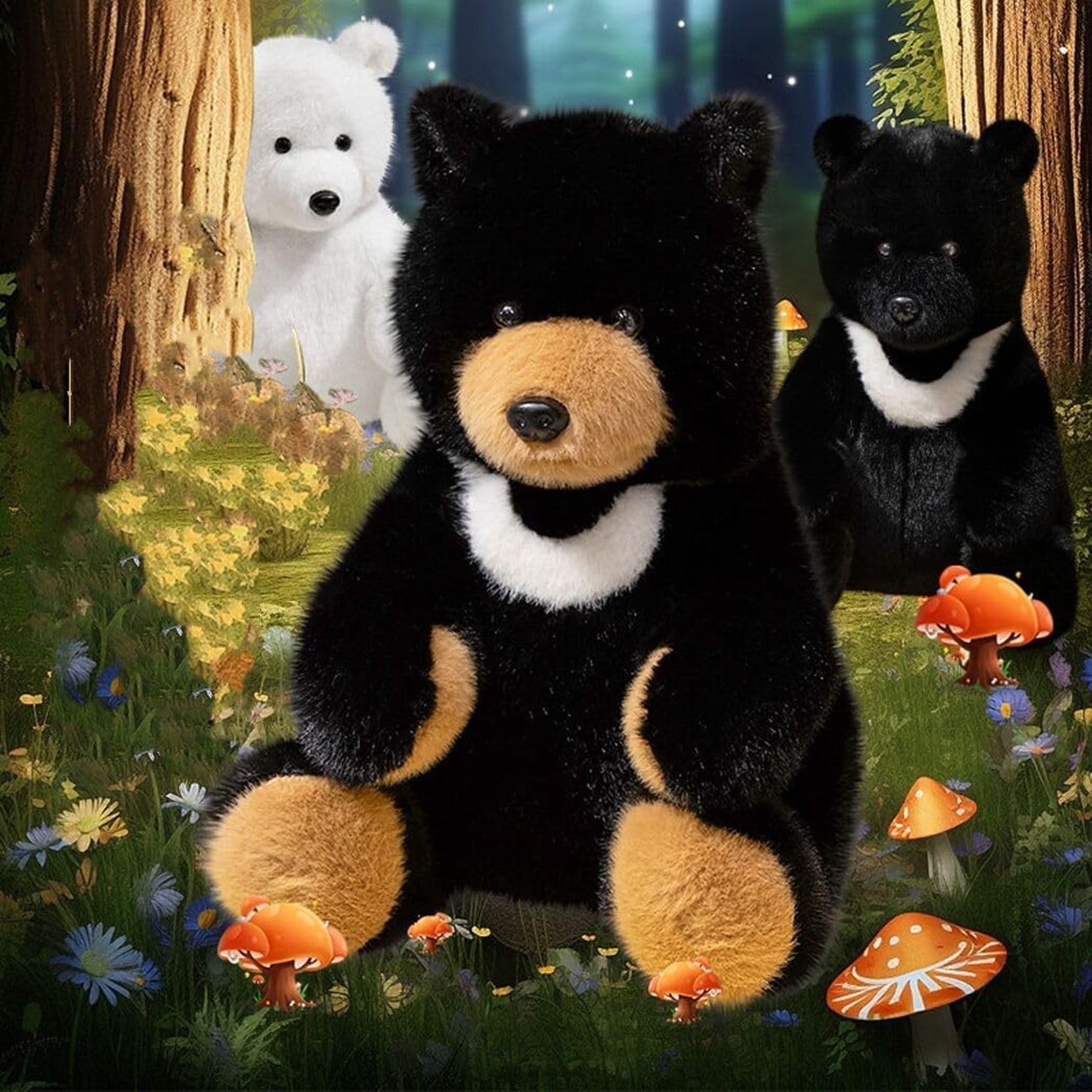 Amazon.co.jp: 大きいぬいぐるみツキノワグマ リアル熊ヒグマ